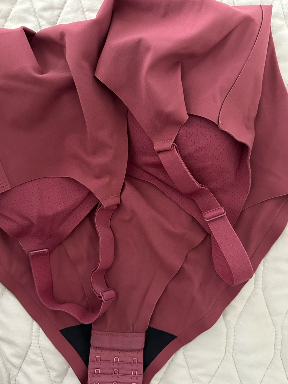 NWOT Knix LuxeLift Contour Bodysuit Seamless Shapewear Wine Burgundy Adjustable - Picture 7 of 7
